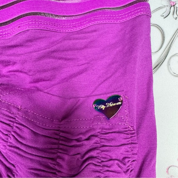 Cute booty lounge leggings pockets on back purple heart holographic logo scrunch - Picture 4 of 11